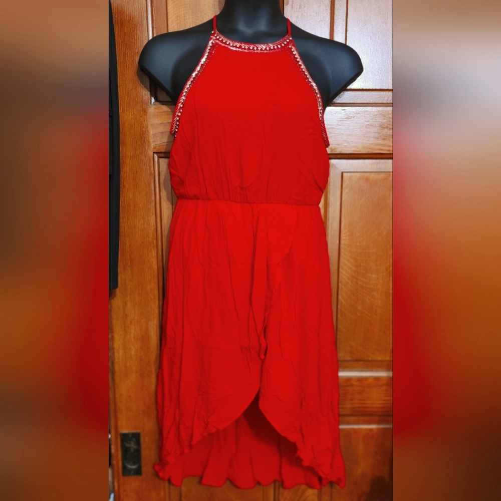 Red Verty Dress, Sz L